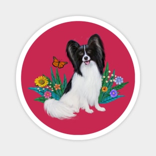 Butterfly and a Papillon Magnet